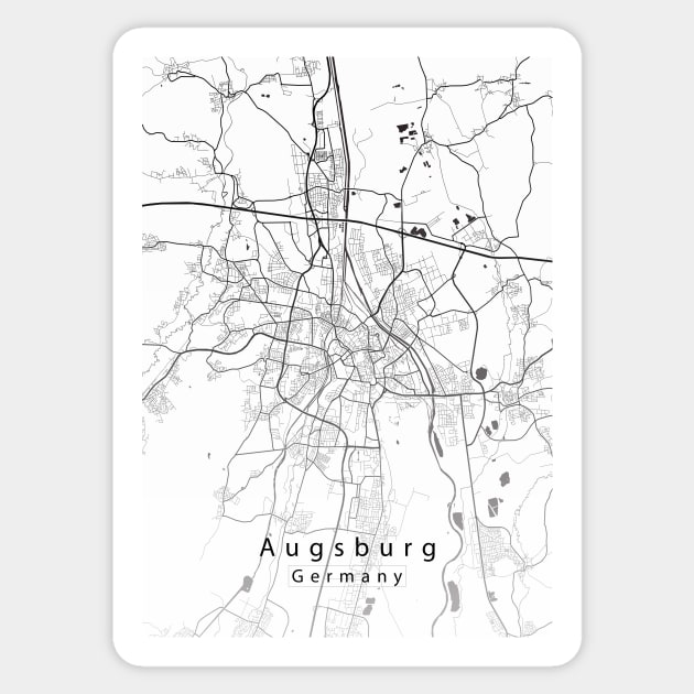 Augsburg Germany City Map Sticker by Robin-Niemczyk